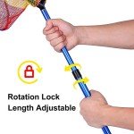Kids Fishing Net, Telescoping Bait Net, Minnow Net, Butterfly Net - 11.4" Net Depth, Handle Extends to 30" for Easy Catch and Release (Blue-2pack)