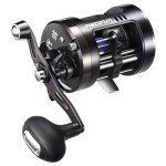 Piscifun Chaos Pro Baitcasting Fishing Reel, CNC Machined Aluminum Body Round Catfish Reel with 25LB Max Drag, Trolling Reel with Level Wind & Magnetic Braking for Lake & Saltwater, Black, Right Hand