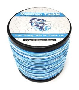Reaction Tackle Braided Fishing Line Blue Camo 15LB 150yd