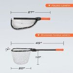 KastKing Brutus Fishing Net, Fish Landing Net, Lightweight & Portable Fishing Net with Soft EVA Foam Handle, Holds up to 44lbs/20KG, Fish-Friendly Mesh for a Safe Release, Silicone M