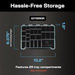 Evolution Fishing BallistiX Terminal Tackle Tray - Waterproof, Anti-Corrosion, One Hand Latch, Clear Lid, Lure Box, Tackle Storage