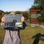 Evolution Fishing BallistiX Terminal Tackle Tray - Waterproof, Anti-Corrosion, One Hand Latch, Clear Lid, Lure Box, Tackle Storage
