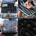 Evolution Fishing BallistiX Terminal Tackle Tray - Waterproof, Anti-Corrosion, One Hand Latch, Clear Lid, Lure Box, Tackle Storage