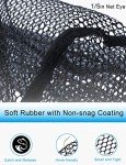 Facikono Fly Fishing Net Trout Net Kayak Fishing Net Freshwater Trout Fishing Landing Net Rubber Mesh for Catch and Release