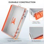 KastKing HyperSeal Waterproof Tackle Box, 3700 Deep Tackle Trays, Fishing Tackle Box Organizer With Exterior Stickers, Fishing Gear & Fishing Accessories Storage
