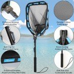 GOODCAT Floating Fishing Net for Steelhead, Salmon, Fly, Kayak, Catfish, Bass, Trout Fishing, Rubber Coated Landing Net for Easy Catch & Release, Durable, Compact & Foldable for Easy Transportation