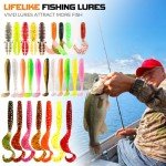 PLUSINNO Fishing Lures, 108PCS Tackle Box with Tackle Included Paddle Tail Swimbaits, Soft Worm Grubs, Crappie Jigs Heads, Fishing Gear Bait Lure Kit Gifts for Men Trout Bass Freshwater