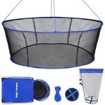 Foldable Fishing Net, Landing Fishing Pier Nets, Drop Net for Pulling Up Fish with Rope, Portable Bridge Fishing Net for Minnows, Crawfish, Shrimp