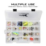 KastKing Tackle Boxes, Plastic Box, Plastic Storage Organizer Box with Removable Dividers - Fishing Tackle Storage - Box Organizer - 2 Packs /4 Packs Tackle Trays - Parts Box