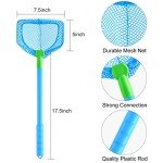 Coopay 4 Pieces Butterflies Fishing Net Catching Bug Floating Bait Beach Nets for Outdoor Playing (Rose Red, Orange, Blue, Green)