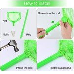 Coopay 4 Pieces Butterflies Fishing Net Catching Bug Floating Bait Beach Nets for Outdoor Playing (Rose Red, Orange, Blue, Green)