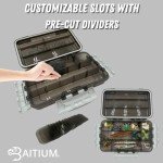 Baitium XTRAseal Waterproof Fishing Tackle Box Organizer, Tackle Boxes With Dividers, Fishing Box, Tacklebox for Fishing, 3600 Tackle Tray 3700, Plastic Storage Organizer, Fishing Gear - 3600