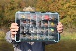 Evolution Fishing BallistiX HANGR 3.7D Tackle Tray - Waterproof, Angled Divider System, Anti-Corrosion, Single Latch, Clear Lid, Lure Box, Tackle Storage, Tackle Box Organizer