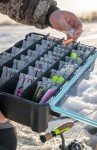 Evolution Fishing BallistiX HANGR 3.7D Tackle Tray - Waterproof, Angled Divider System, Anti-Corrosion, Single Latch, Clear Lid, Lure Box, Tackle Storage, Tackle Box Organizer