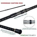LITTMA Conventional Saltwater Fishing Rods with Fuji Ring Heavy Duty 9/10/11/ 12ft Portable Graphite Surf Casting/Spinning Rod Barra de Surf