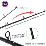 LITTMA Conventional Saltwater Fishing Rods with Fuji Ring Heavy Duty 9/10/11/ 12ft Portable Graphite Surf Casting/Spinning Rod Barra de Surf