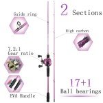 Sougayilang Baitcaster Reel and Fishing Rod Combo, 2-Piece Fishing Pole with Comfort EVA Grip Handle