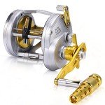 One Bass Fishing Reels Level Wind Trolling Reel Conventional Jigging Reel for Saltwater Big Game Fishing (Left Handed)
