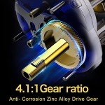One Bass Fishing Reels Level Wind Trolling Reel Conventional Jigging Reel for Saltwater Big Game Fishing (Left Handed)
