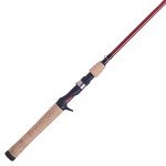 Berkley 5’6” Cherrywood HD Casting Rod, One Piece Spinning Rod, 8-17lb Line Rating, Medium Rod Power, Fast Action, 1/4-3/4 oz. Lure Rating, Red