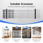 Tcakelox Fishing Rod Holder for Garage Fishing Pole Holders Fishing Rod Rack Vertical Wall-Mounted for Garage Stores 6 Rods or Combos Fits Most Rod Diameters (Vertical Black, 1 Pair)