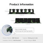 Tcakelox Fishing Rod Holder for Garage Fishing Pole Holders Fishing Rod Rack Vertical Wall-Mounted for Garage Stores 6 Rods or Combos Fits Most Rod Diameters (Vertical Black, 1 Pair)