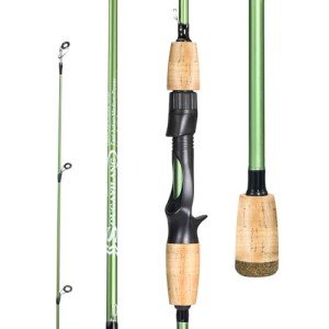 Sougayilang Fishing Rods,24 Ton Carbon Fiber Spinning Rod & Casting Rod Stainless Steel Guides,Lightweight Baitcasting Rod - Two Pieces- Casting- 6'0"