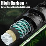 Sougayilang Fishing Rods,24 Ton Carbon Fiber Spinning Rod & Casting Rod Stainless Steel Guides,Lightweight Baitcasting Rod - Two Pieces- Casting- 6'0"