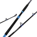 Fiblink 1-Piece Conventional Boat Rod Saltwater Offshore Graphite Spinning Fishing Rod(6 Feet, 30-50 lb/50-80 lb/80-120 lb) (2 Pcs - 6' - 30-50 lb)