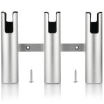 Marinebaby Fishing Boat Rod Holder Aluminum,3 Link Tube Aluminum Rod Rack, Suit Boats & Yacht
