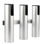 Marinebaby Fishing Boat Rod Holder Aluminum,3 Link Tube Aluminum Rod Rack, Suit Boats & Yacht