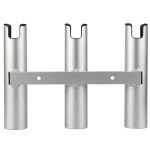 Marinebaby Fishing Boat Rod Holder Aluminum,3 Link Tube Aluminum Rod Rack, Suit Boats & Yacht