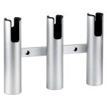 Marinebaby Fishing Boat Rod Holder Aluminum,3 Link Tube Aluminum Rod Rack, Suit Boats & Yacht
