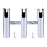 Marinebaby Fishing Boat Rod Holder Aluminum,3 Link Tube Aluminum Rod Rack, Suit Boats & Yacht