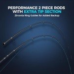 KastKing Verus Performance Spinning & Casting Fishing Rod with Extra Tip, Lightweight KastFlex IM6 Graphite, FazLite Rings Guides, EVA Grip, PTS Power Transition System, Spin, 7'0", M