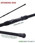 LITTMA Surf Spinning Rod - 9/10/11/12ft Graphite Saltwater Fishing Rod with Durable Stainless Steel Guides - Lightweight and Travel-Friendly Design for Beach and Surf Fishing