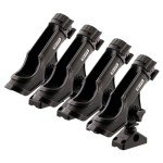Scotty Quad Powerlock Rod Holder with 241 Side/Deck Mount, Black