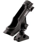 Scotty Quad Powerlock Rod Holder with 241 Side/Deck Mount, Black