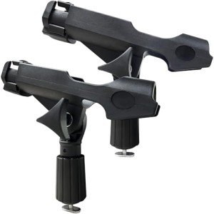 LBW Boat Fishing Rod Holder with Track Mount Universal T-Shaped Screw Mounted on Rail for Fishing Boat, Canoe, Kayak Rod Holder No Rail 2 Pack