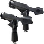 LBW Boat Fishing Rod Holder with Track Mount Universal T-Shaped Screw Mounted on Rail for Fishing Boat, Canoe, Kayak Rod Holder No Rail 2 Pack