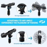 LBW Boat Fishing Rod Holder with Track Mount Universal T-Shaped Screw Mounted on Rail for Fishing Boat, Canoe, Kayak Rod Holder No Rail 2 Pack