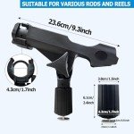 LBW Boat Fishing Rod Holder with Track Mount Universal T-Shaped Screw Mounted on Rail for Fishing Boat, Canoe, Kayak Rod Holder No Rail 2 Pack