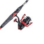 Abu Garcia 6’6” Max X Fishing Rod and Reel Spinning Combo, 3 +1 Ball Bearings with Lightweight Graphite Body & Rotor, Rocket Line Management System, Red, 30 - 6'6" - Medium - 1pc