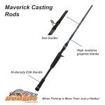 DOBYNS RODS Maverick Casting / 7'3" / 1 PC / 10-20 LB LINE WT / 1/4-1 Lure WT/Heavy Fast ACT/EVA-Split HDL
