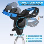 PLUSINNO 1/2/4 Pack Fishing Rod Holder for Ground, Upgraded Rod Holders for Bank Fishing, 360 Degree Adjustable Fishing Rod Holder Equipment, Fishing Gear Gifts for Men.