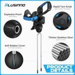 PLUSINNO 1/2/4 Pack Fishing Rod Holder for Ground, Upgraded Rod Holders for Bank Fishing, 360 Degree Adjustable Fishing Rod Holder Equipment, Fishing Gear Gifts for Men.