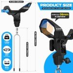 PLUSINNO 1/2/4 Pack Fishing Rod Holder for Ground, Upgraded Rod Holders for Bank Fishing, 360 Degree Adjustable Fishing Rod Holder Equipment, Fishing Gear Gifts for Men.