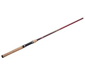 Berkley 7’ Cherrywood HD Spinning Rod, One Piece Spinning Rod, 8-17lb Line Rating, Medium Heavy Rod Power, Fast Action, 1/4-1 oz. Lure Rating,Red