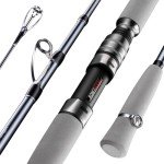 Raptor Saltwater Fishing Rod 6 Foot Spinning Casting 2 Pieces Offshore Boat Pole 27T High Carbon Fiber Baitcaster Lightweight Stainless Steel Guides Bass Trout Catfish Boat Fishing Rod(Spinning)