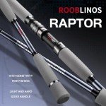 Raptor Saltwater Fishing Rod 6 Foot Spinning Casting 2 Pieces Offshore Boat Pole 27T High Carbon Fiber Baitcaster Lightweight Stainless Steel Guides Bass Trout Catfish Boat Fishing Rod(Spinning)